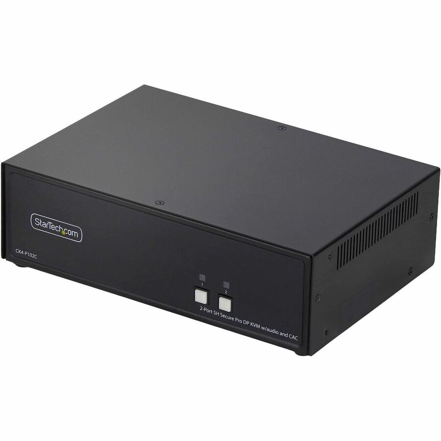 SECURE 2-PORT DISPLAYPORT KVM SWITCH, 4K 30HZ, NIAP 4.0 DESKTOP KVM, METAL HOUSI