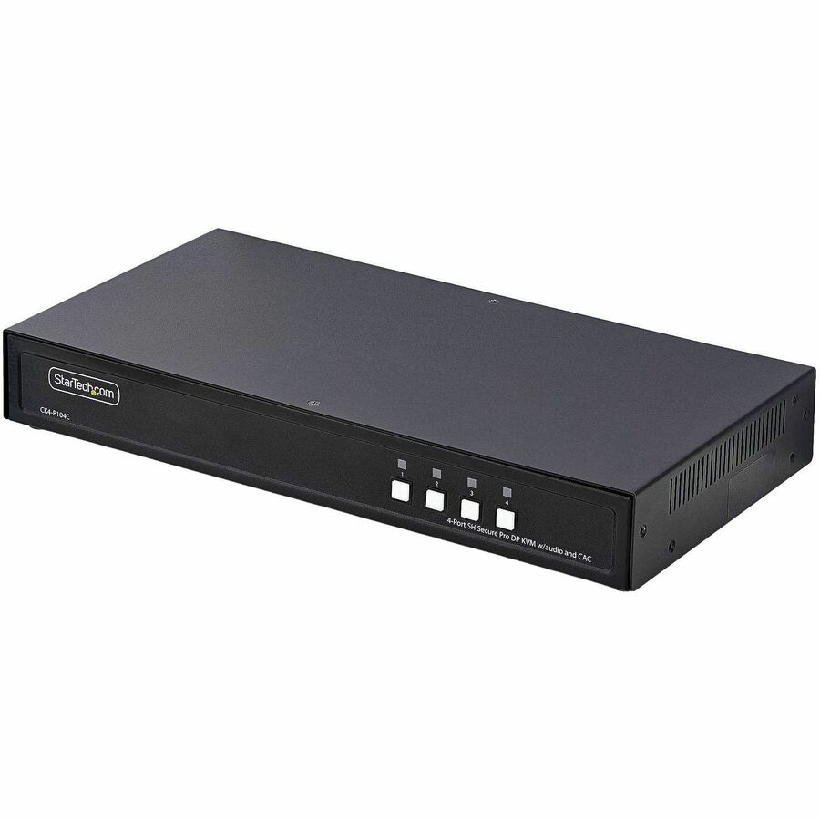 SECURE 4-PORT KVM SWITCH, DISPLAYPORT, 4K 30HZ, NIAP 4.0 DESKTOP KVM, METAL HOUS