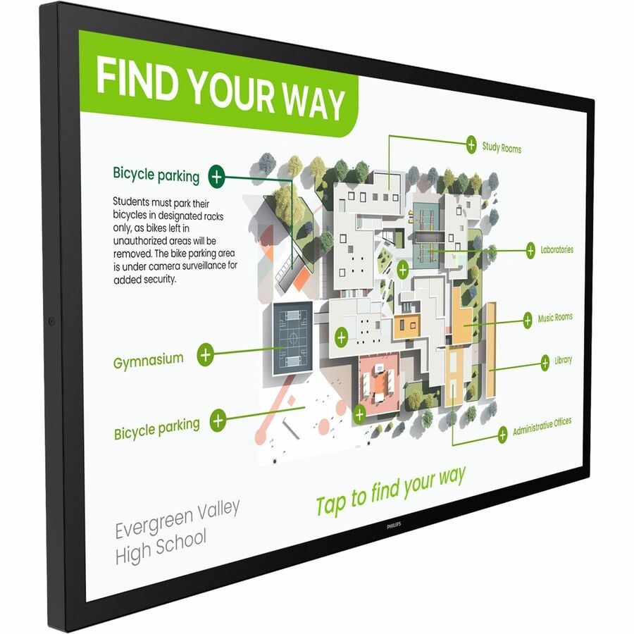 55 COMMERCIAL 18/7 DISPLAY, 20-POINT HE IR TOUCH, UHD (3840X2160), 400CD/M2, AND