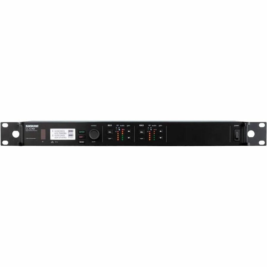 SHURE ULXD4D-GV DUAL-CHANNEL DIGITAL WIRELESS RECEIVER - BLACK