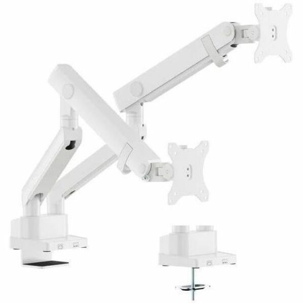 Dual Monitor Mount Arms White