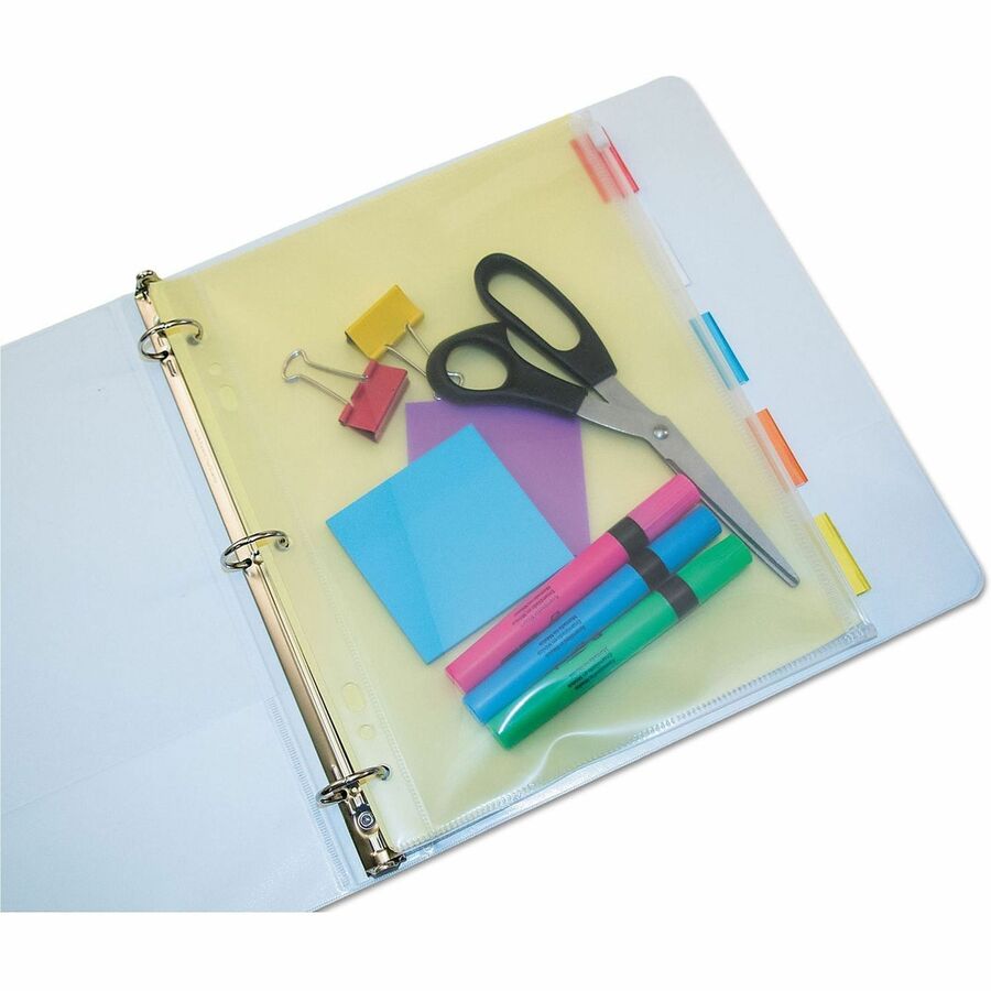 Advantus Angler's Zip-All Ring Binder Pocket - For 8" x 11" Sheet - Ring Binder - Clear - Polypropylene, Plastic - 1 Each