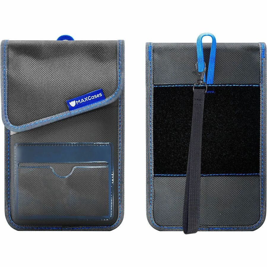 SHIELD PHONE POUCH W/ ID POCKET AND VELCRO CLOSURES (NON-RF BLOCKING) (GRAY) - T