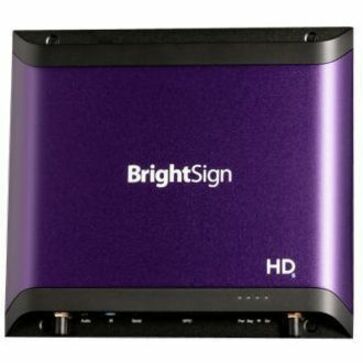 BRIGHTSIGNOS ENABLED MEDIA PLAYER. SINGLE UHD VIDEO DECODE. GPIO, ANALOG/SPDIF A
