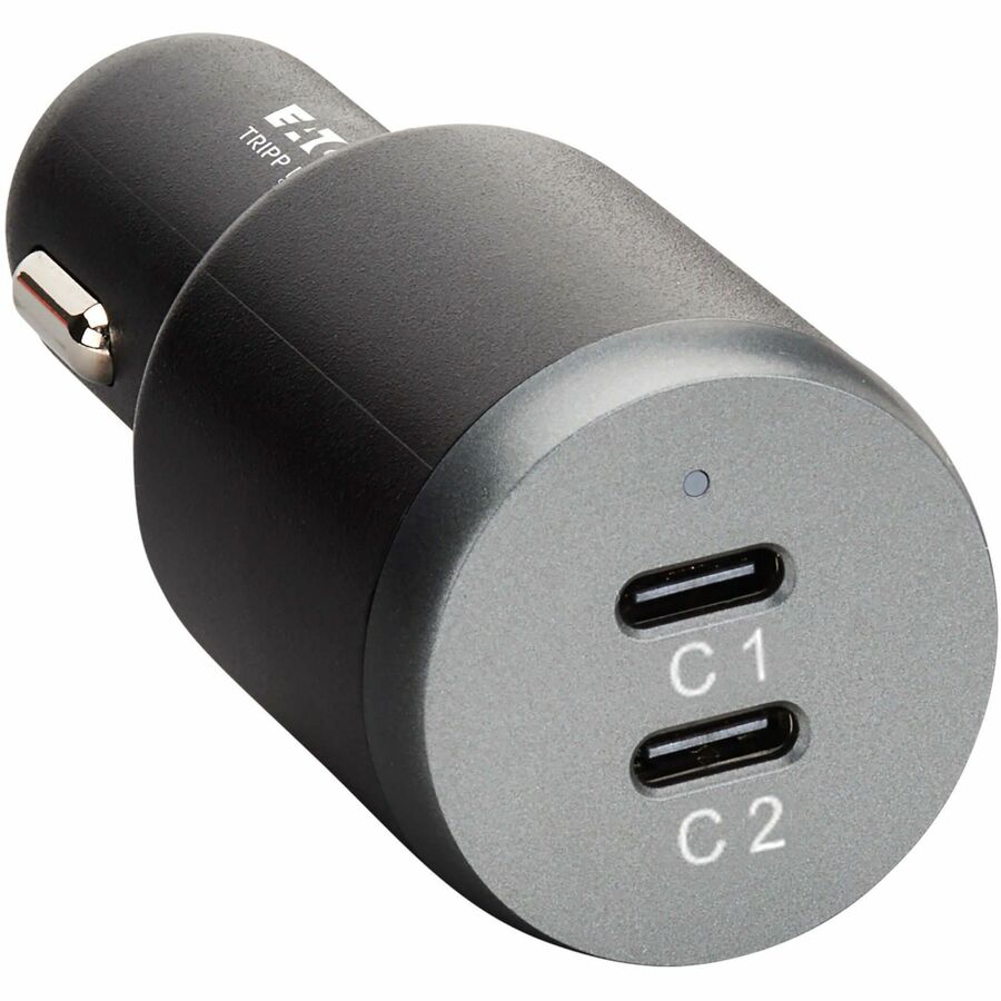 DUAL-PORT USB CAR CHARGER, 100W MAX - 2 USB-C CHARGING PORTS, 100W PD 3.0 AND PP