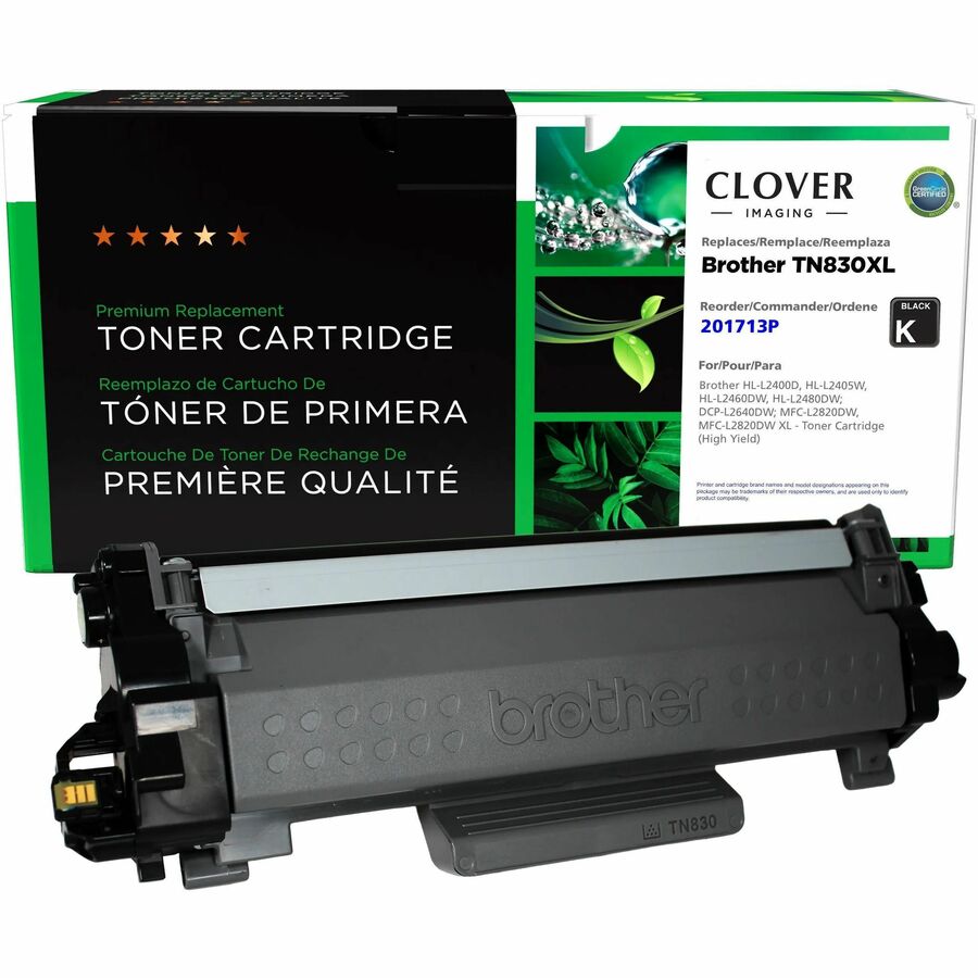 CLOVER IMAGING REMAN FOR BROTHER TN830XL BLACK ESTIMATED YIELD 3000 PAGES