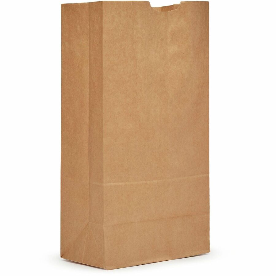 AJM #16 Kraft Paper Grocery Bags - #16 - Natural Kraft - Paper - Grocery, Supplies - Recycled - 500 / Carton