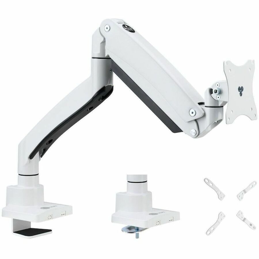SIIG SINGLE 43IN HEAVY-DUTY GAS SPRING MONITOR ARM DESK MOUNT WHITE, FITS 1743I