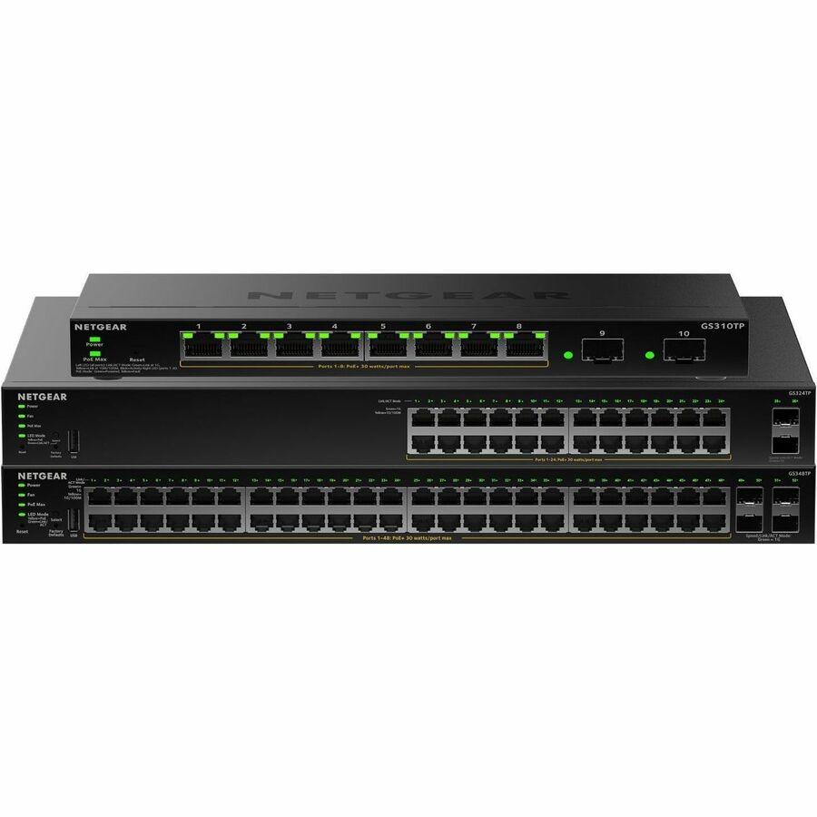SWITCH - GS310TPV2 - DESKTOP - WIRED - 8X 10/100/1000 BASE-T RJ45, 2X 1000BASE-X