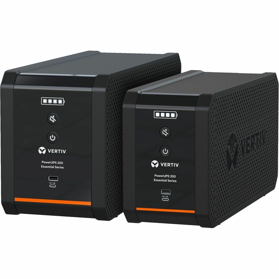 VERTIV POWERUPS 200 ESSENTIAL,800VA/450W, 120V LINE INTERACTIVE DESKTOP UPS