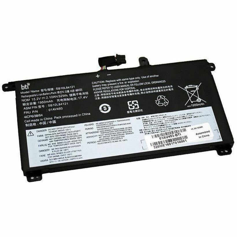 BTI 00UR891-BTI 4-CELL 15.2V LI-ION NOTEBOOK BATTERY FOR 01AV493, 00UR890, 00UR8