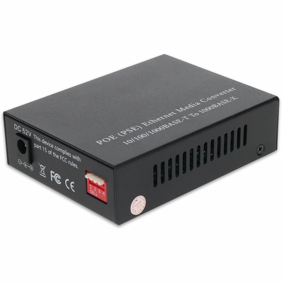 ADDON 10/100/1000BASE-TX(RJ-45) X2 TO 1 OPEN SFP PORT POE+ (30W) MEDIA CONVERTE