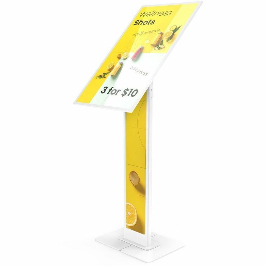 BRANDABLE FLOOR STAND FOR THE SAMSUNG E-PAPER SMART SIGNAGE - WHITE