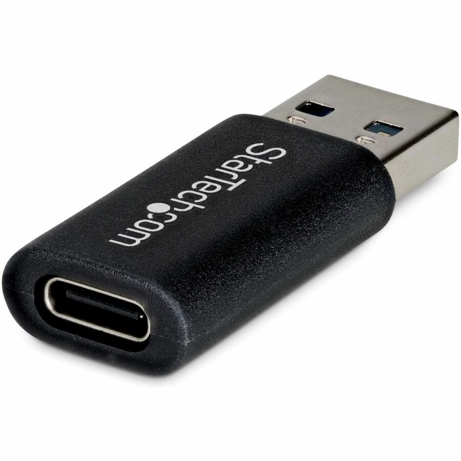 CONNECT A USB-C CABLE OR DEVICE TO A USB-A LAPTOP; SLIM DESIGN PREVENTS OBSTRUCT