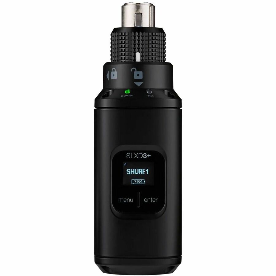 SLXD3+ PLUG-ON DIGITAL WIRELESS TRANSMITTER WITH PATENTED WOBBLE-FREE LOCKING RI