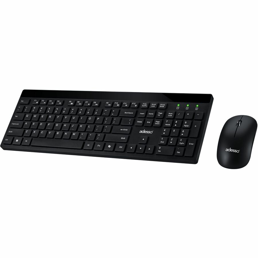 THE ADESSO WKB-1400CB IS A SLEEK WIRELESS LOW-PRO LE KEYBOARD AND MOUSE COMBO EQ