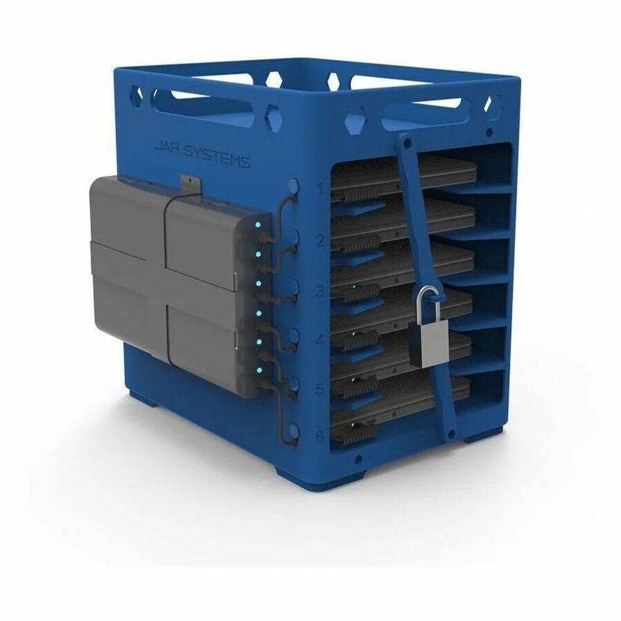 JAR SYSTEMS STACK6 CHARGING STATION - 6 BAYS - 6-PORT QUICK-SENSE CHARGING HUB -