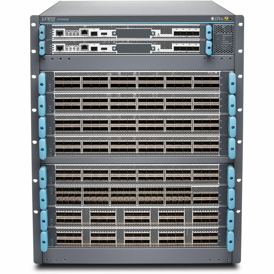 PTX10008 REDUNDANT 8-SLOT CHASSIS WITH 1 ROUTING ENGINE, 6 POWER SUPPLIES, 2 FAN