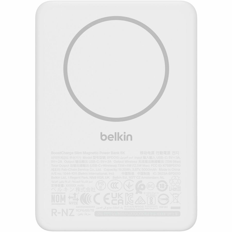 SLIM MAGNETIC POWER BANK 5K - 7.5W OF WIRELESS AND 15W OF USB-C POWER MAXIMUM FO
