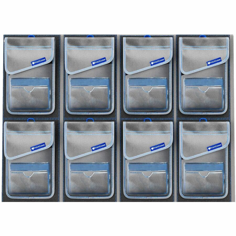 SHIELD PHONE POUCH ORGANIZER, 16 COUNT CAPACITY, WALL OR DOOR MOUNTABLE, FOLDABL
