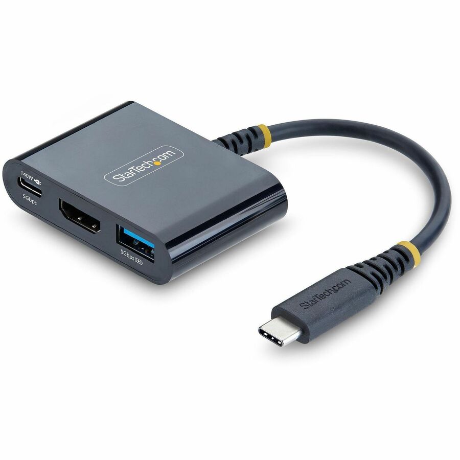 CONVERT A SINGLE USB-C PORT INTO HDMI, 140W PD PASS-THROUGH, AND USB-A 5GBPS WIT