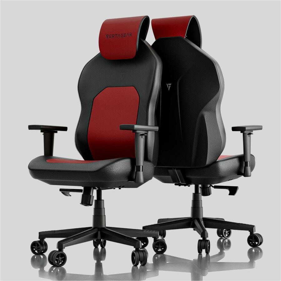 VERTAGEAR SL1800 BLACK/BURGUNDY RED ERGONOMIC FEATURES GAMING/OFFICE CHAIR
