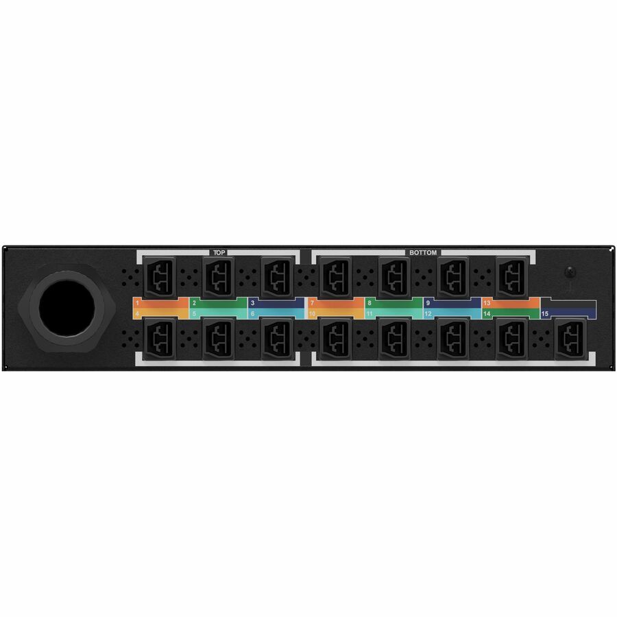 RPDU, BASIC UPGRADEABLE, 100A, 277/480V WYE, 66.4KW, HORIZONTAL, (15) ANDERSON 2