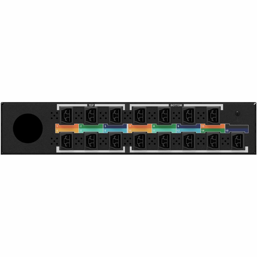 RPDU, MONITORED UNIT LEVEL, 80A, 277/480V WYE, 66.4KW, HORIZONTAL, (15) ANDERSON
