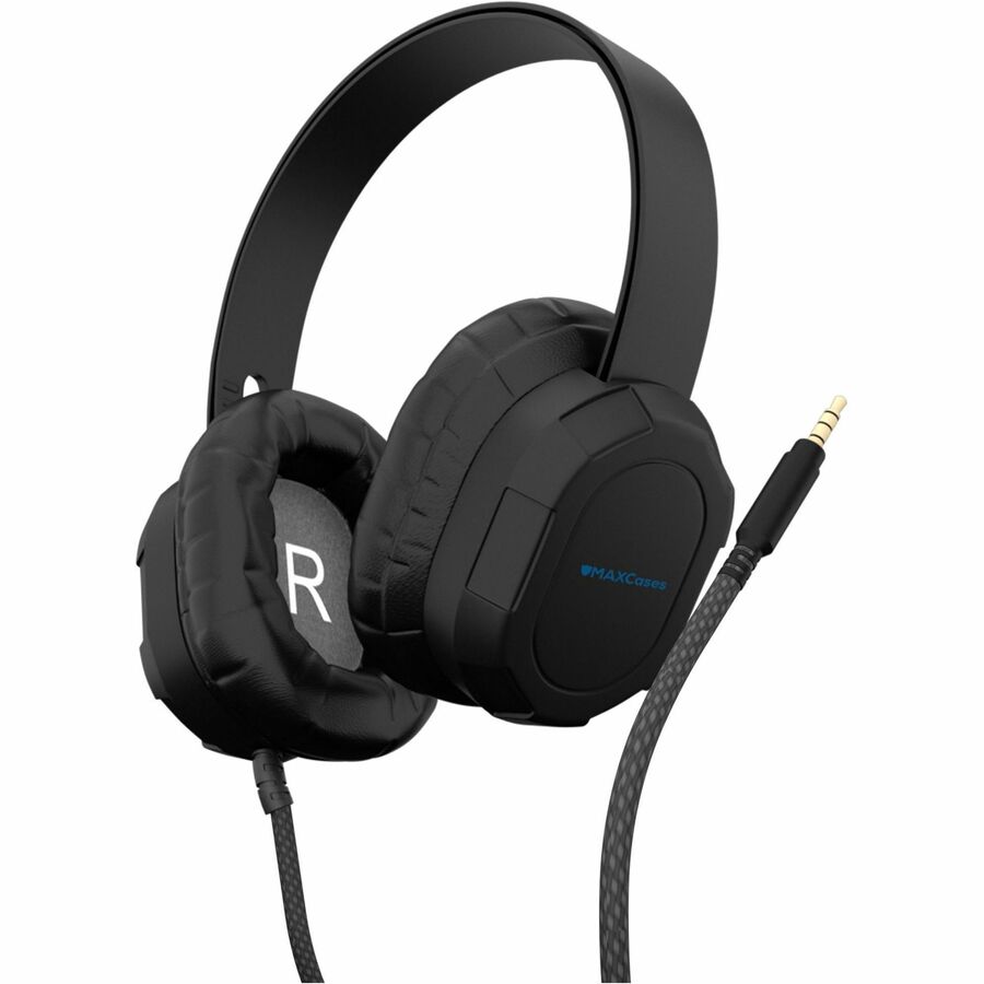 EXTREME HEADSET W/BRAIDED CABLE, NO MICROPHONE, 3.5MM CONNECTOR (BLACK)