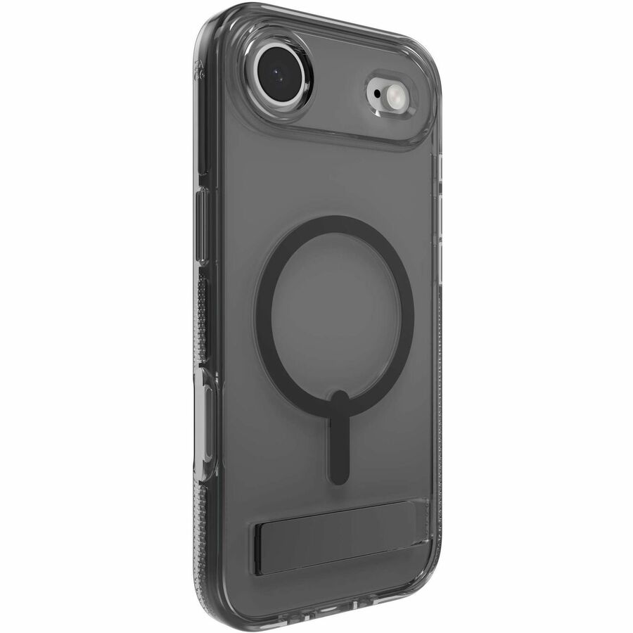 13FT DROP PROTECTION, TRANSPARENT BLACK CASE, INTEGRATED KICKSTAND, STRENGTHENED