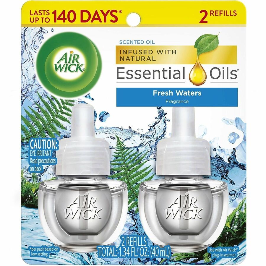 Air Wick Scent Oil Warmer Refill - Oil - 0.7 fl oz (0 quart) - Fresh Waters - 140 Day - 2 / Pack