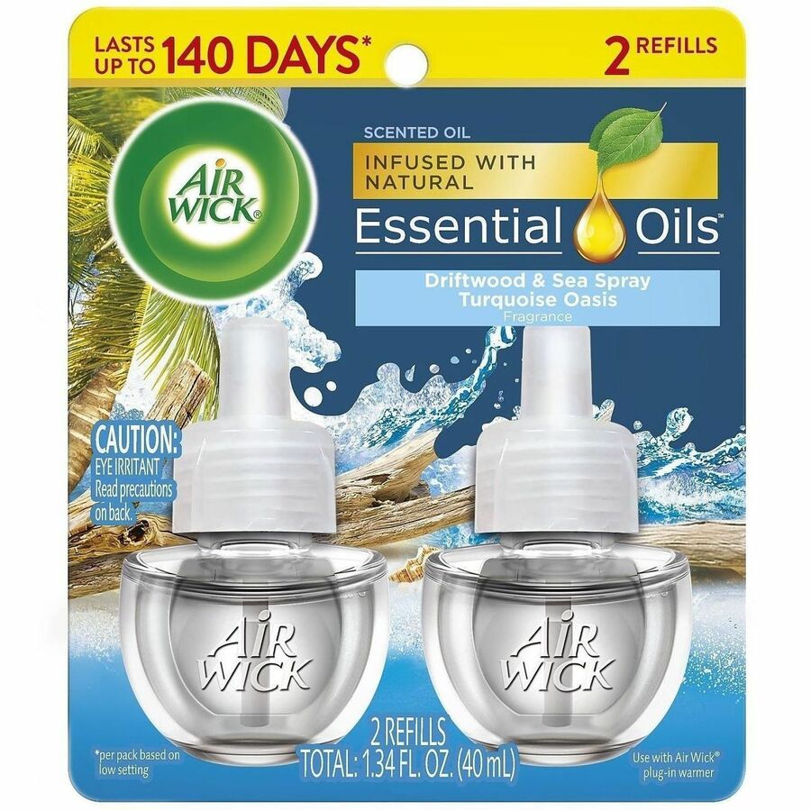 Air Wick Scent Oil Warmer Refill - Oil - 0.7 fl oz (0 quart) - Turquoise Oasis - 140 Day - 2 / Pack