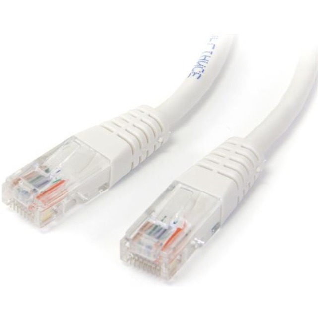 StarTech 25 ft White Molded Cat5e UTP Patch Cable