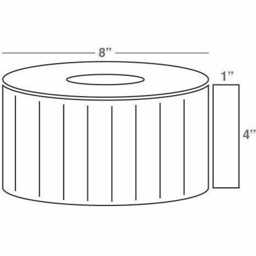 WASP THERMAL TRANSFER LABELS 4.0 X 1.0 - 8 OD OUTSIDE DIAMETER. 3 STANDARD CORE.