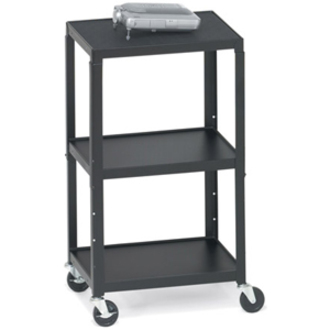 AV CART, ADJ TOP SHELF, 5 CASTERS