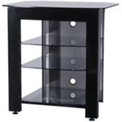 STEEL SERIES 29IN TALL FOUR SHELF AV STAND