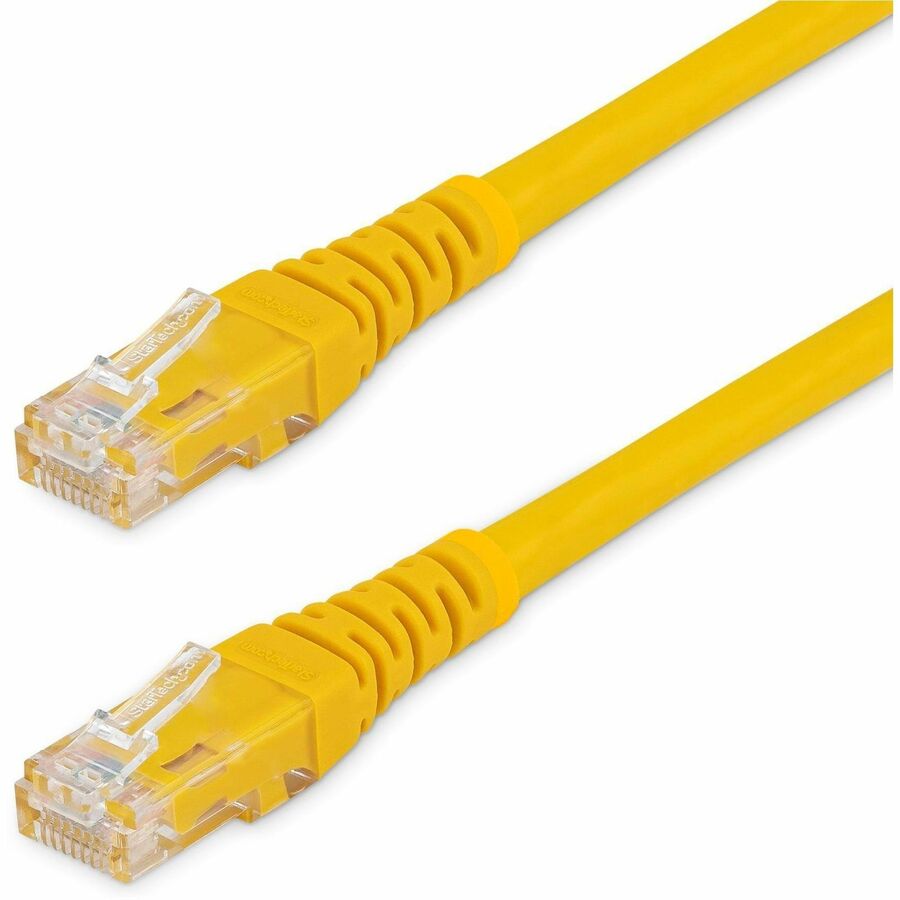 StarTech 7ft CAT6 Ethernet Cable - Yellow Molded Gigabit - 100W PoE UTP 250Mhz - Category 6 Patch Cord UL Certified Wiring/TIA