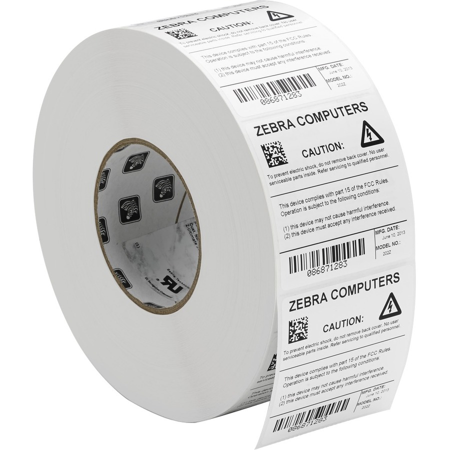 Zebra Z-Ultimate 2T White Labels 4.0 x 2.0 in, 4-Pack | Direct Thermal