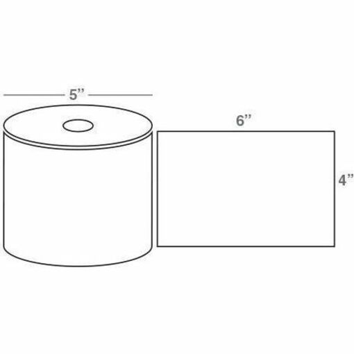 THERMAL TRANSFER BARCODE LABELS, 12 PACKS, 4.0 X 6.0, 450 LABELS PER ROLL