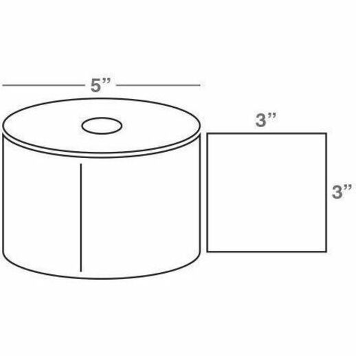 WASP WPL305 3.0 X 3.0 TT LABELS, 5OD (12 ROLLS)