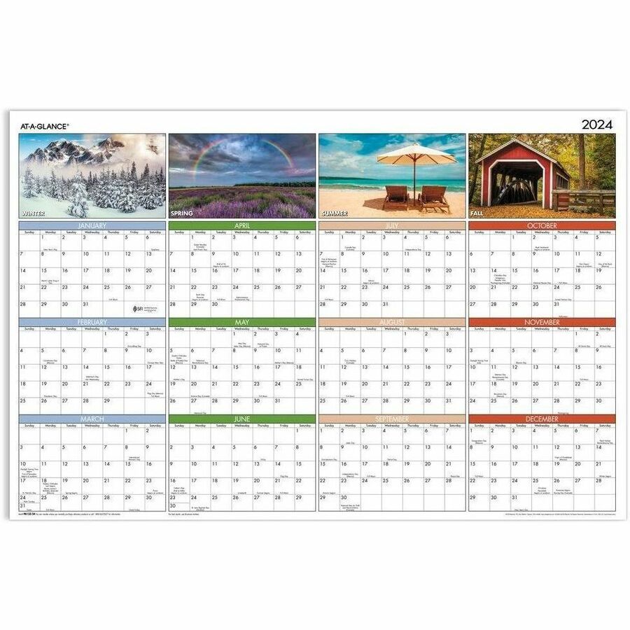 2 Qty 2022 Full Desk Calendar 12 Month Planner 11 x 17" 2-Sided Reversible 