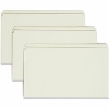 Smead Straight Tab Cut Legal Recycled Fastener Folder - 8 1/2" x 14" - 2" Expansion - 2 x 2S Fastener(s) - 2" Fastener Capacity for Folder - Pressboard - Gray, Green - 100% Recycled - 25 / Box