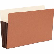 Smead TUFF Straight Tab Cut Legal Recycled File Pocket - 8 1/2" x 14" - 1600 Sheet Capacity - 7" Expansion - Redrope - 30% Recycled - 5 / Box