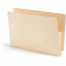 Smead Straight Tab Cut Legal Recycled File Pocket - 8 1/2" x 14" - 400 Sheet Capacity - 1 3/4" Expansion - Manila - 10% Recycled - 25 / Box