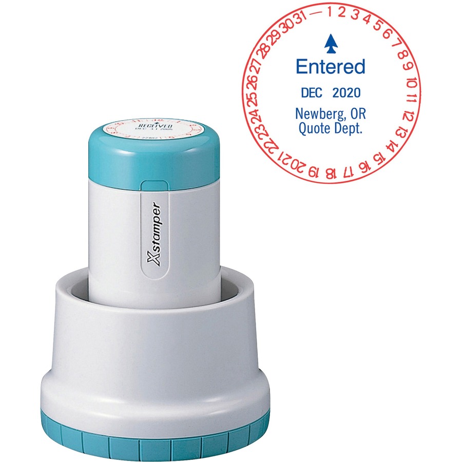 Xstamper XpeDater Rotary Custom Date Stamp Custom Message/Date Stamp