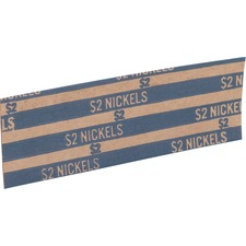 Sparco Flat Coin Wrappers - 1000 Wrap(s)Total $2.00 in 40 Coins of 5 Denomination - 60 lb Basis Weight - Kraft - Blue