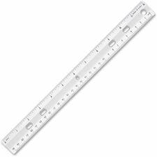 Sparco 12" Standard Metric Ruler - 12" Length 1.3" Width - 1/16 Graduations - Metric, Imperial Measuring System - Plastic - 1 Each - Clear