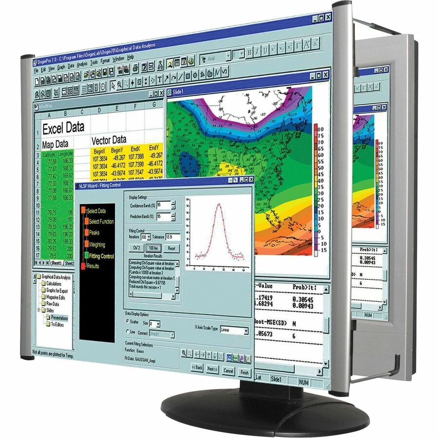 Overall Size 11 Height x 14.8 Width Kantek LCD Monitor Magnifier Fits 15in Monitors Magnifying Area 13.13 Width x 10.50 Length 