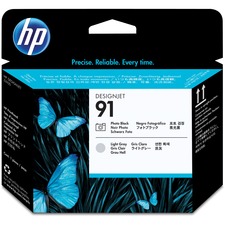 HP 91 Original Printhead - Single Pack - Inkjet - Photo Black, Light Gray - 1 Each