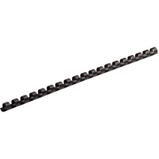 Fellowes Plastic Binding Combs - Black, 5/16" Diameter - 0.3" Height x 10.8" Width x 0.3" Depth - 0.3" Maximum Capacity - 40 x Sheet Capacity - For Letter 8 1/2" x 11" Sheet - Round - Black - Plastic - 100 / Pack